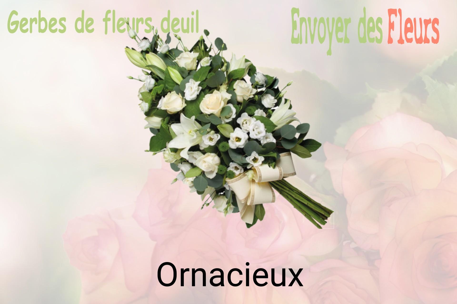 Gerbe de fleurs de deuil livrée à Ornacieux